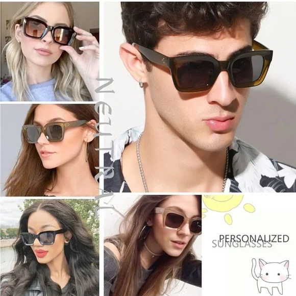 Matte Black Acrylic Framed Sunglasses OS New - Picture 4 of 5